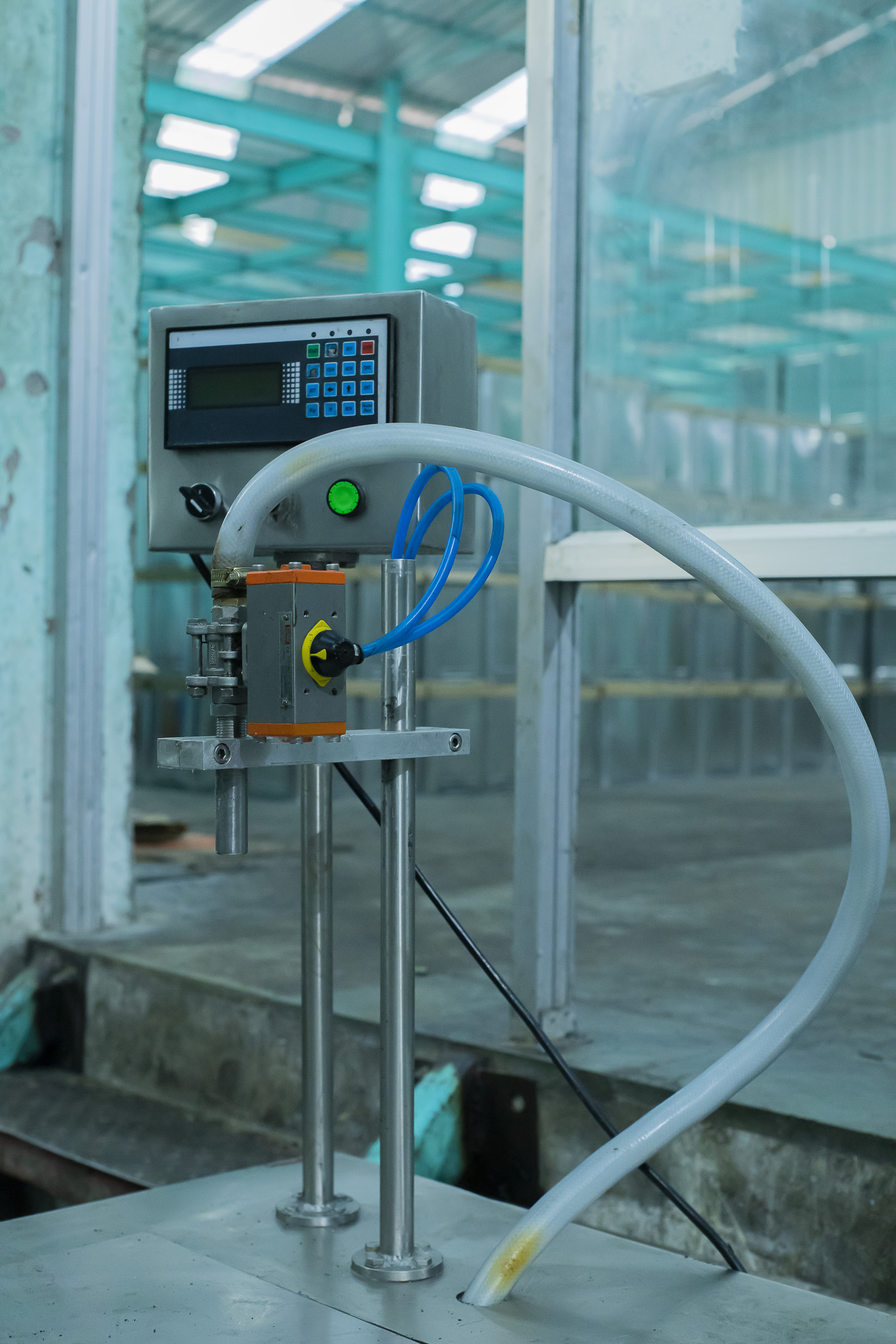 Industrial worker inspecting machinery
